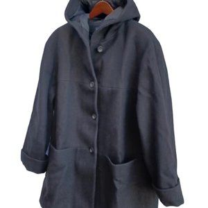 Herman Kay Women's Vintage Wool Coat with Hood Size XXL